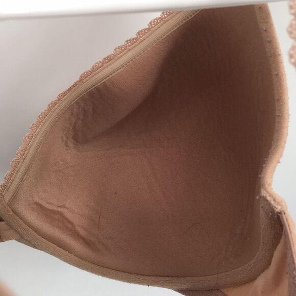 Victoria's Secret Beige Tan Body by Victoria Racerback Demi Front Close 38DD - Picture 6 of 6